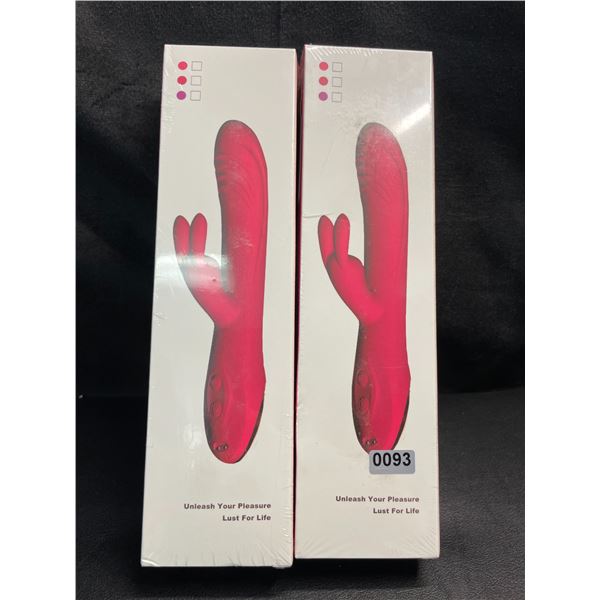 Lot of 2 Rabbit-Style Vibrating Silicone Sex Toys for Women - Brand New!
