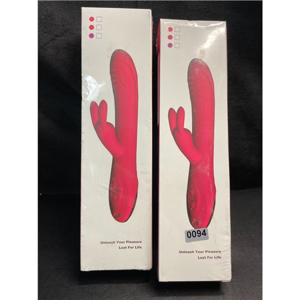 Lot of 2 Rabbit-Style Vibrating Silicone Sex Toys for Women - Brand New!