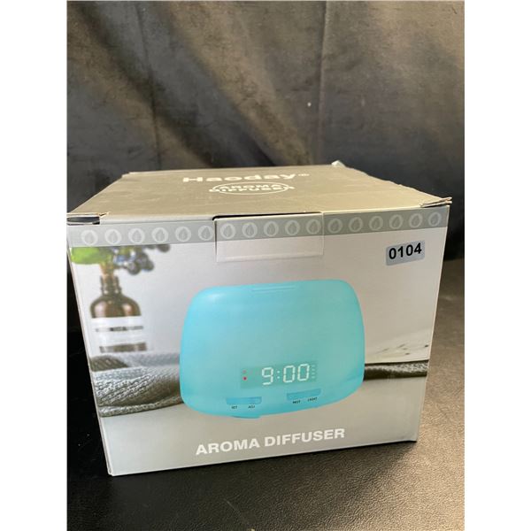 Lot of 1 Aroma Diffuser/Humidifier with Digital Alarm Clock & 7-Colour Night Light - Brand New!