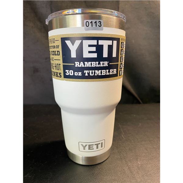 Lot of 1 YETI Rambler 30oz Tumbler - White - Brand New!
