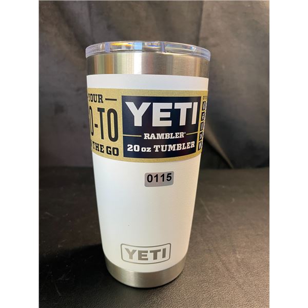 Lot of 1 YETI Rambler 20oz Tumbler - White - Brand New!