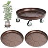 Image 1 : Lot of 3 Heavy-Duty 12-Inch Round Plant Stands with Wheels - For Indoor/Outdoor Plants - Brand New!