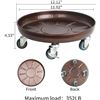 Image 2 : Lot of 3 Heavy-Duty 12-Inch Round Plant Stands with Wheels - For Indoor/Outdoor Plants - Brand New!