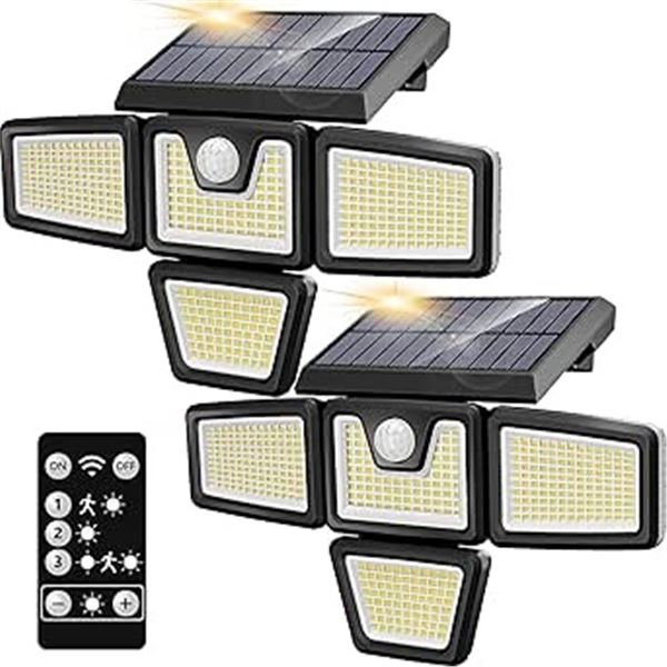 Lot of 1 Box of Kasonic Outdoor Solar Powered LED Sensor Lights - 2 Included in Box - Brand New!