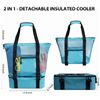Image 3 : Lot of 2 Large Travel Tote Beach Bags w/ Detachable Coolers - Brand New!