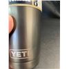 Image 2 : Lot of 1 YETI Rambler 20oz Tumbler - Silver - (Has Small Dent)