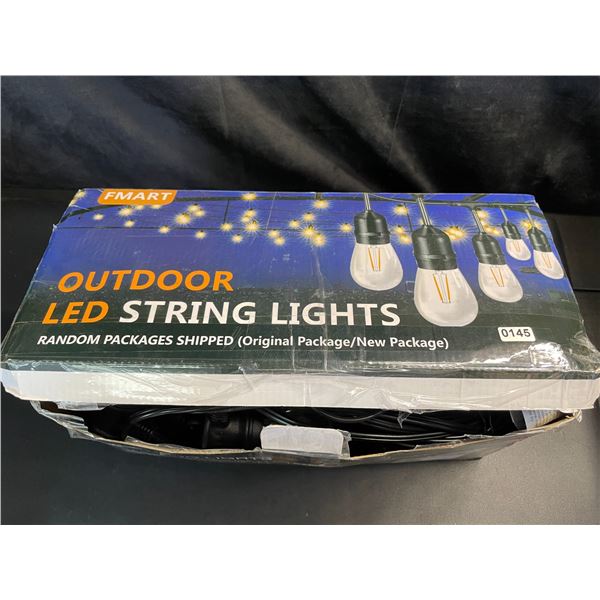 Lot of 1 Box of Outdoor LED Patio String Lights - 2pack 51FT Long Length - Shatterproof Bulbs