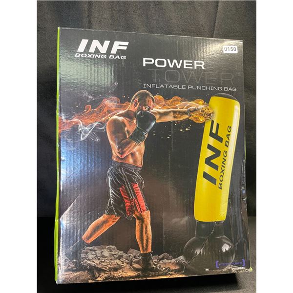 Lot of 1 Inflatable Punching Bag/Boxing Bag w/ Foot Pump - Brand New! (Stands Approx. 5FT Tall)