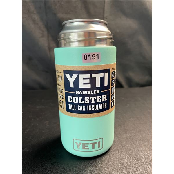 Lot of 1 YETI Rambler Colster Tall Can Insulator - Seafoam/Tiffany Blue - Brand New!