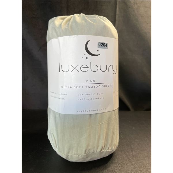 Lot of 1 Luxebury Ultra Soft Bamboo Sheets - King Size - Brand New