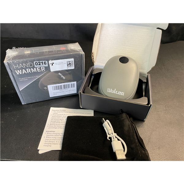 Lot of 2 Wulcea Portable Rechargeable Portable Power Banks/Hand Warmers - Brand New!