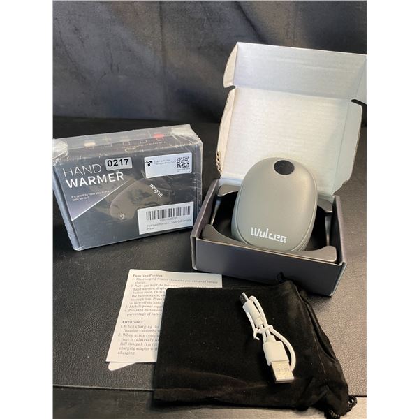 Lot of 2 Wulcea Portable Rechargeable Portable Power Banks/Hand Warmers - Brand New!