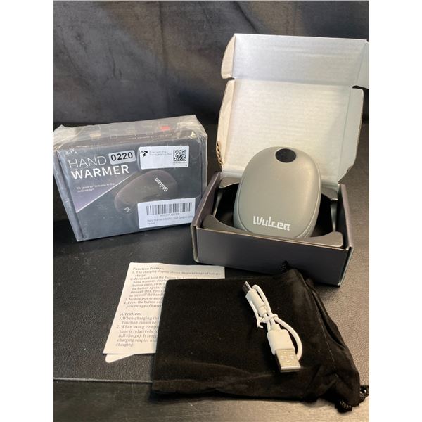 Lot of 2 Wulcea Portable Rechargeable Portable Power Banks/Hand Warmers - Brand New!