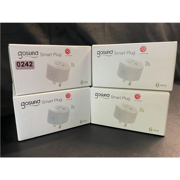 Lot of 4 Multi-Packs of Gosund Wi-Fi Smart Plugs - 4 Per Pack/16 Total!- Brand New!