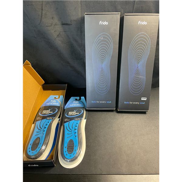 Lot of 3 Pairs of Frido Dual Gel Insoles for Feet/Shoes - Size S (5-9) Trim to Fit - Brand New