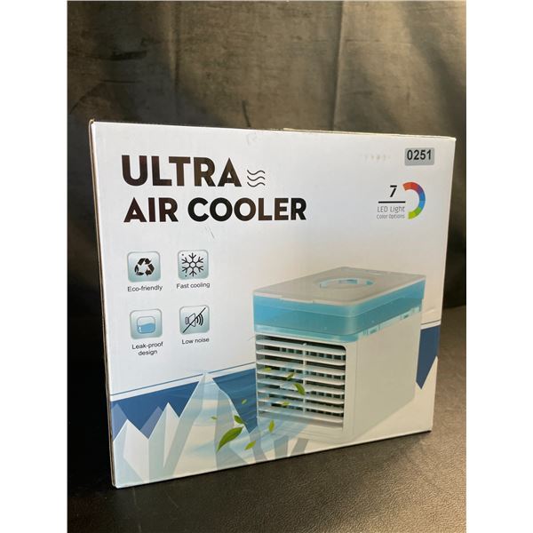 Lot of 1 Ultra Air Cooler w/ 7 Colour LED Lights & 500ml Water Tank for Misting - Brand New