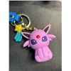 Image 3 : Lot of 3 Pokemon Figurine Keychains - Espeon - Brand New
