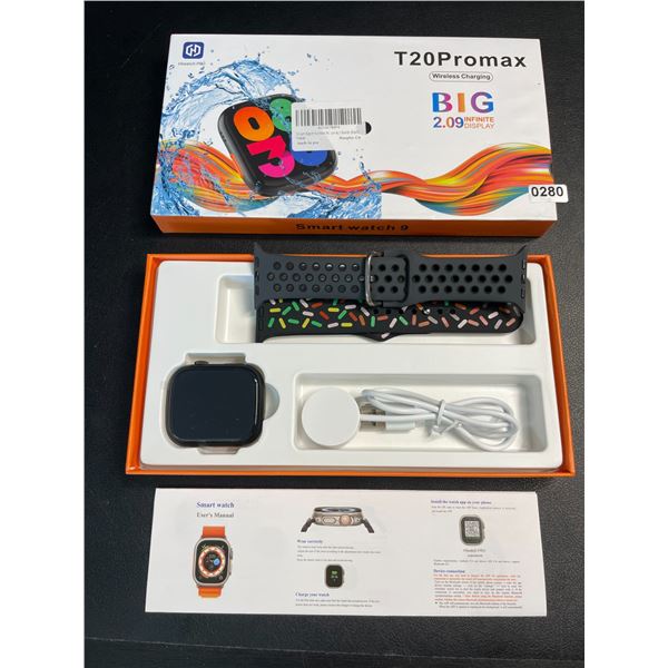 Lot of 1 T20 Pro Max Smart Sports Watch w/ 2.1" Amoled Display - Activity Tracker - Brand New!