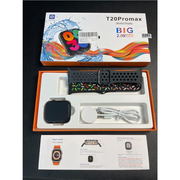 Lot of 1 T20 Pro Max Smart Sports Watch w/ 2.1" Amoled Display - Activity Tracker - Brand New!