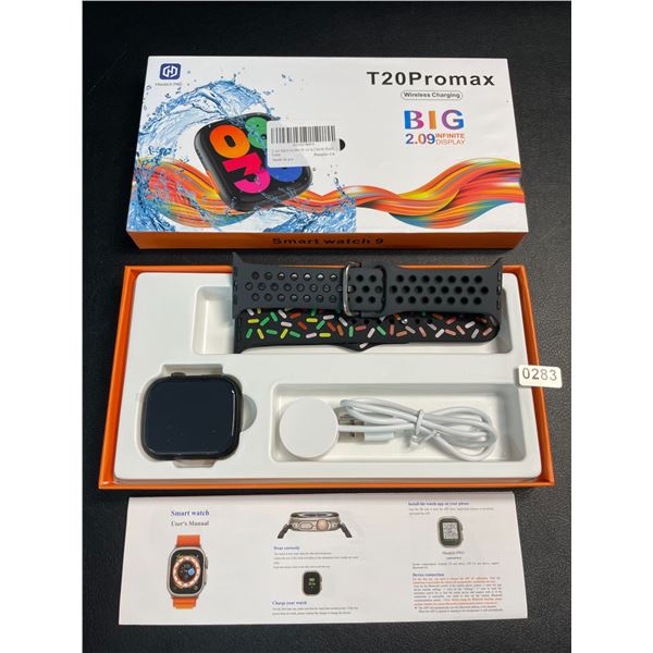 Lot of 1 T20 Pro Max Smart Sports Watch w/ 2.1" Amoled Display - Activity Tracker - Brand New!