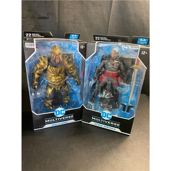 Lot of 2 McFarlane Toys DC Multiverse Action Figure Toys - Gorilla Grodd & Batman Unmasked - New!