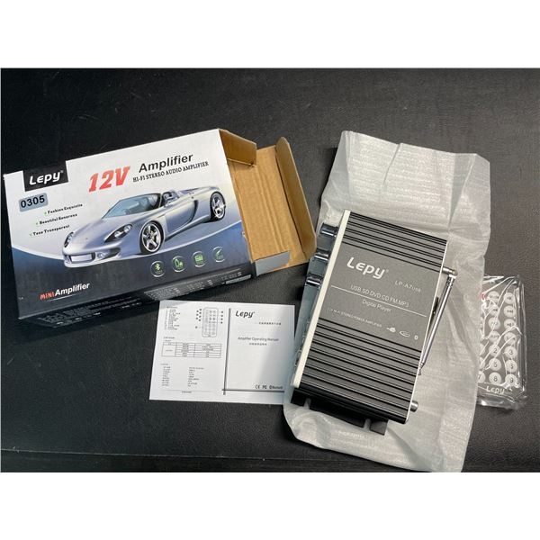 Lot of 1 Lepy 12V Amplifier Hi-Fi Stereo Audio Amplifier - Brand New