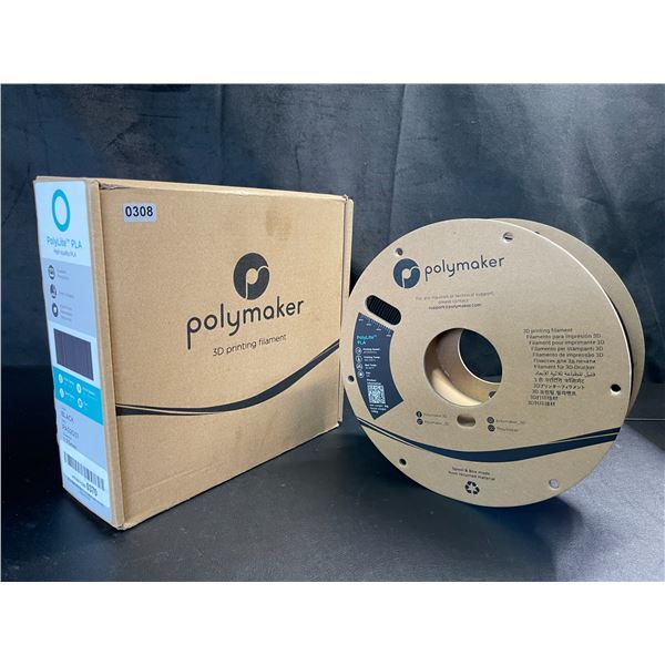 Lot of 1 Roll of Polymaker PolyLite PLA 3D Printer Filament - Black - Brand New
