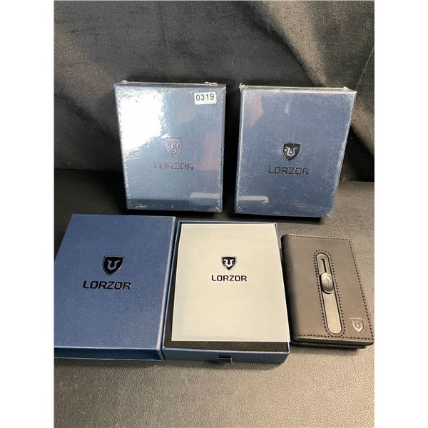 Lot of 3 Lorzor Mens Smart Leather Wallets with Airtag Holder - Sleek Pop-Up Wallets For Men - New!