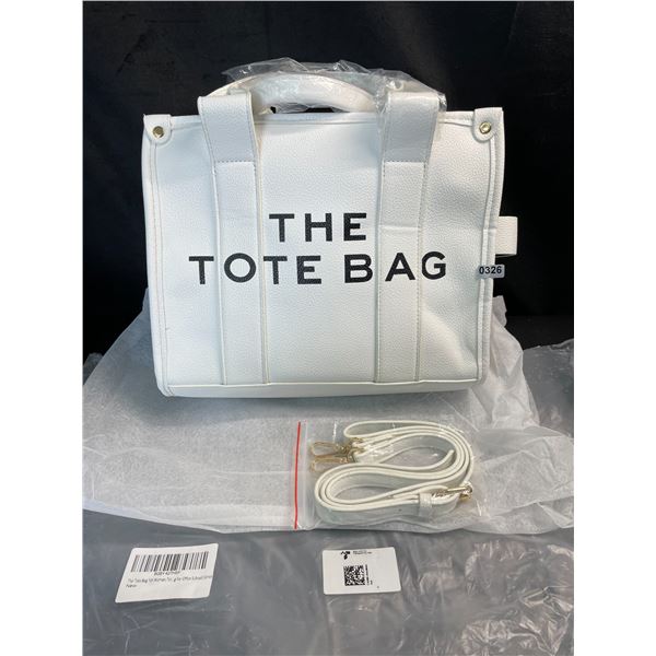Lot of 1 "The Tote Bag" Handbag - White - Brand New