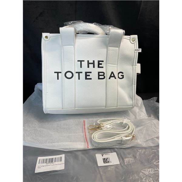 Lot of 1 "The Tote Bag" Handbag - White - Brand New