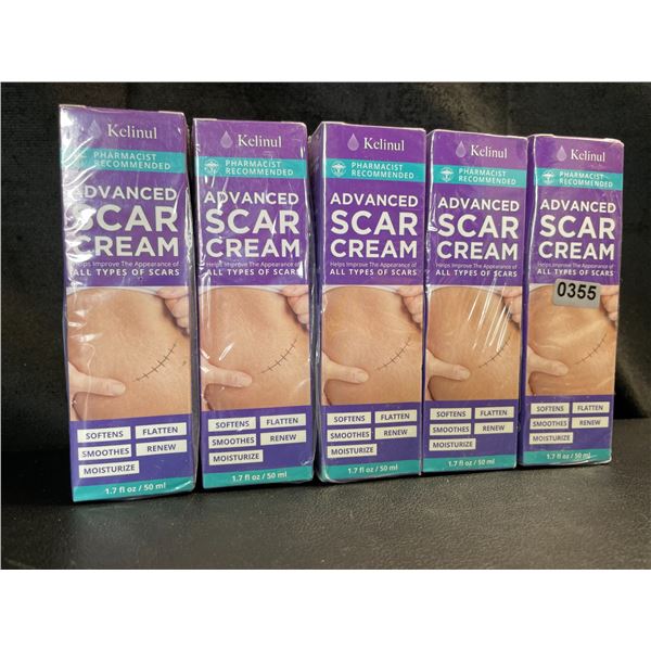 Lot of 5 Kelinul Advanced Scar Creams - Brand New - Helps Improve the Appearance of All Scar Types