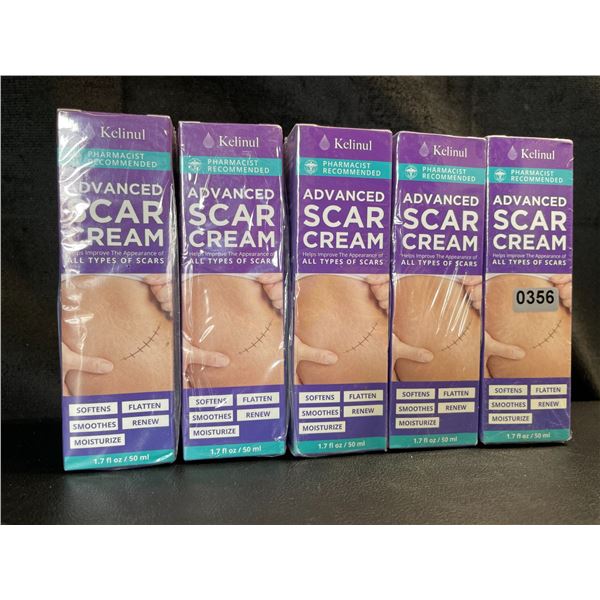 Lot of 5 Kelinul Advanced Scar Creams - Brand New - Helps Improve the Appearance of All Scar Types
