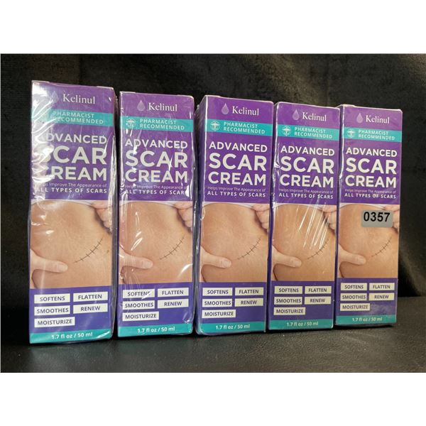 Lot of 5 Kelinul Advanced Scar Creams - Brand New - Helps Improve the Appearance of All Scar Types