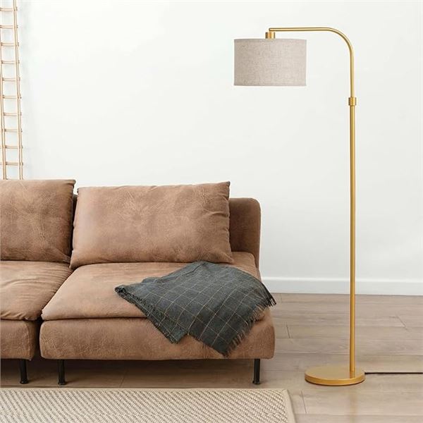 Lot of 1 Edishine 62.5inch Modern Arc Floor Lamp - Brand New! (Model: HLFL04G) - Gold
