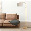 Image 1 : Lot of 1 Edishine 62.5inch Modern Arc Floor Lamp - Brand New! (Model: HLFL04G) - Gold