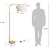 Image 3 : Lot of 1 Edishine 62.5inch Modern Arc Floor Lamp - Brand New! (Model: HLFL04G) - Gold