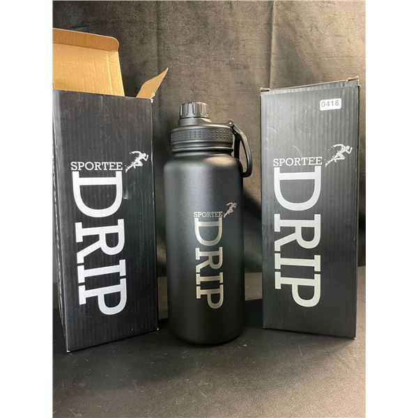 Lot of 2 Sportee Drip 32oz Double Wall Insulated Sports Bottles - Brand New!