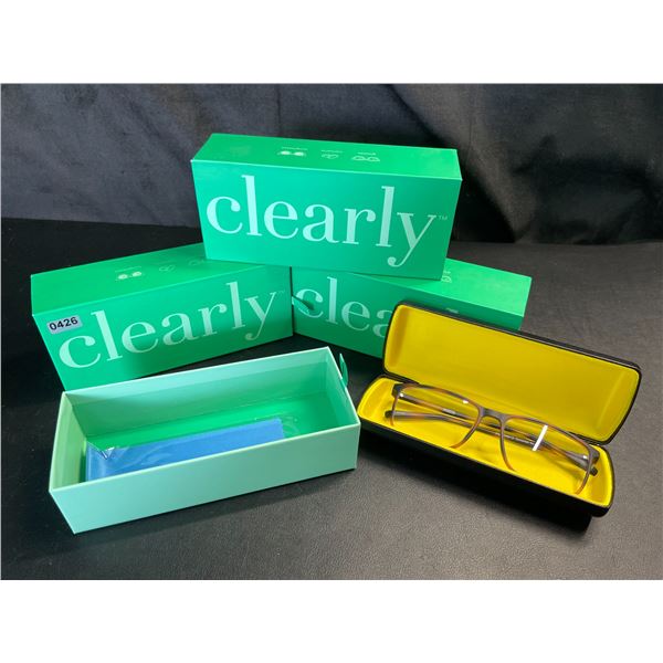 Lot of 3 Pairs of Clearly Blue Light Blocking Glasses - Leopard/Tortoise Print Frame - Brand New