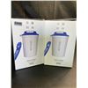 Image 1 : Lot of 2 Diller Vacuum Insulated Water Bottles/Mugs With Lids - 12oz/380ml - Brand New!