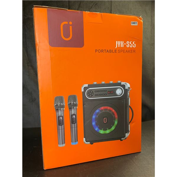 Lot of 1 JYX-S55 Portable Karaoke Machine/Speaker w/ 2 Wireless Microphones - BRAND NEW!!