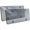 Image 1 : Lot of 3 Packs of License Plate Covers - Tinted Grey - 2PCS per pack/6 Total