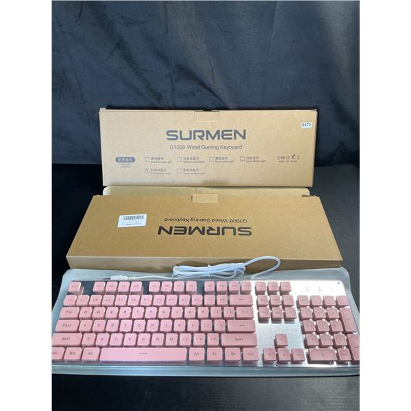 Lot of 2 Surmen G1000 Wired Gaming Keyboards - Brand New