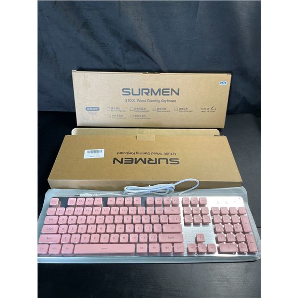 Lot of 2 Surmen G1000 Wired Gaming Keyboards - Brand New