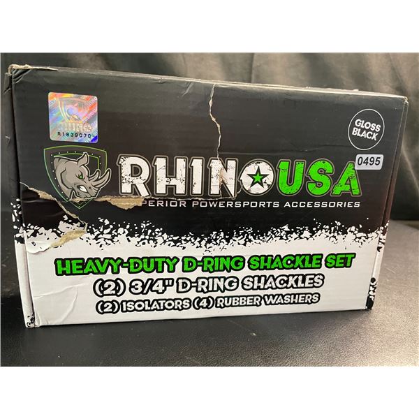 Lot of 1 Box of Rhino USA Heavy-Duty D-Ring Shackle Set