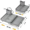Image 1 : Lot of 1 Layzzi-Wayt Expandable Dish Drying Rack - Gray - Brand New!