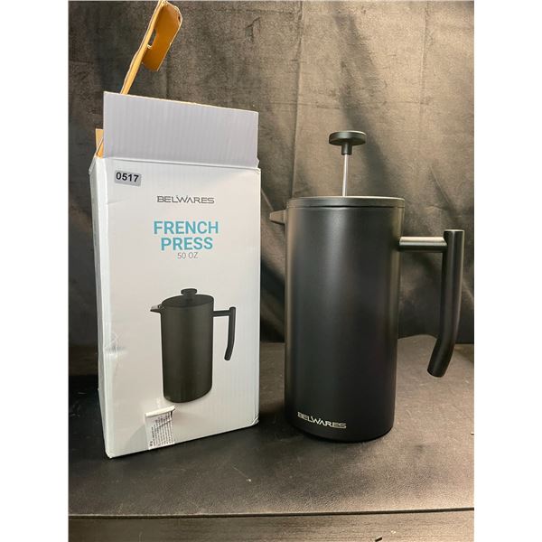Lot of 1 Belwares French Press (50oz) - Black