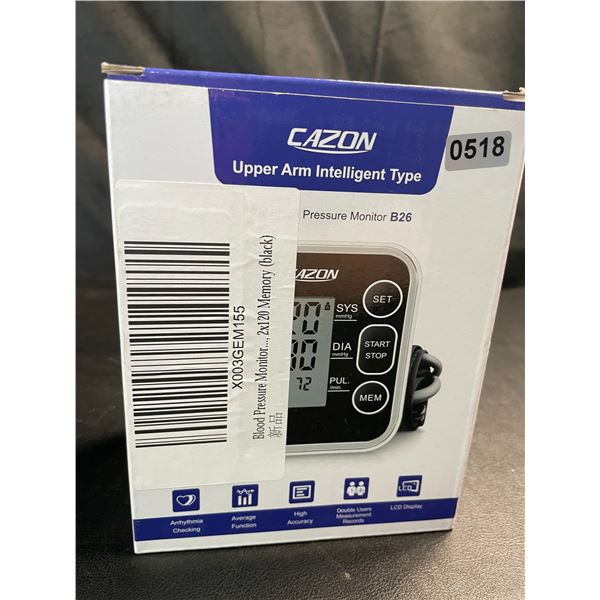 Lot of 1 Cazon Upper Arm Automatic Blood Pressure Monitor - Brand New