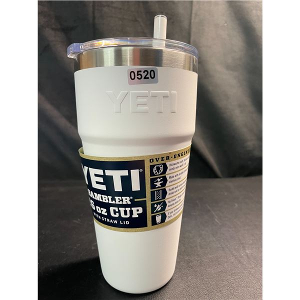 Lot of 1 YETI Rambler 26oz Straw Cup - White - BRAND NEW!