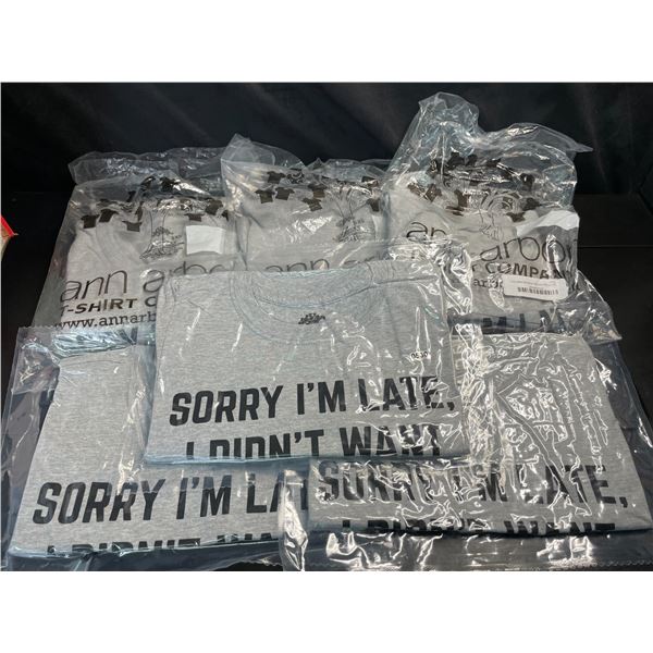 Lot of 6 Assorted Funny T-Shirts with Sayings on Front - Assorted Sizes