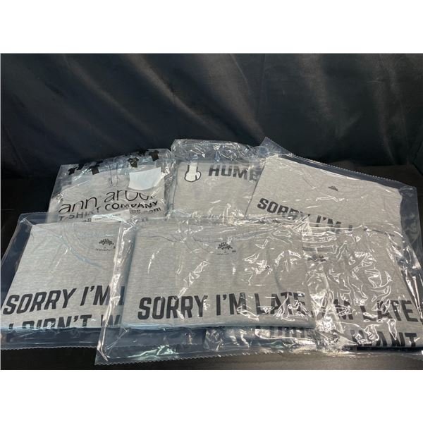 Lot of 6 Assorted Funny T-Shirts with Sayings on Front - Assorted Sizes